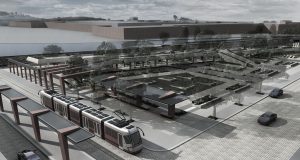 General view of the proposed project of piazza della costituzione